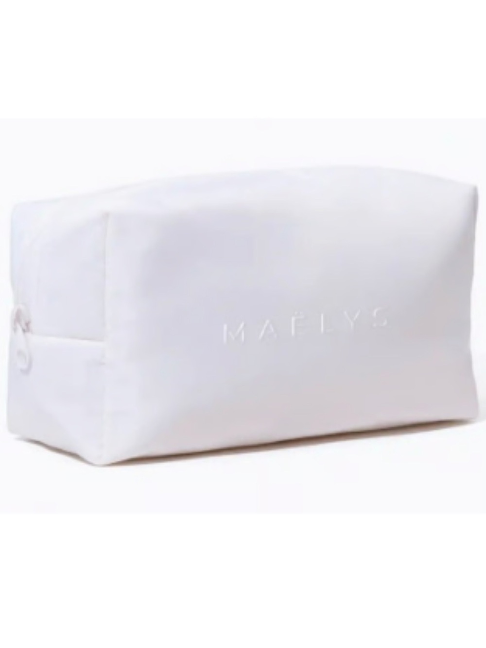 MAËLYS Cosmetic Pouch - Soft Quilted Makeup Case, Cream, NWT